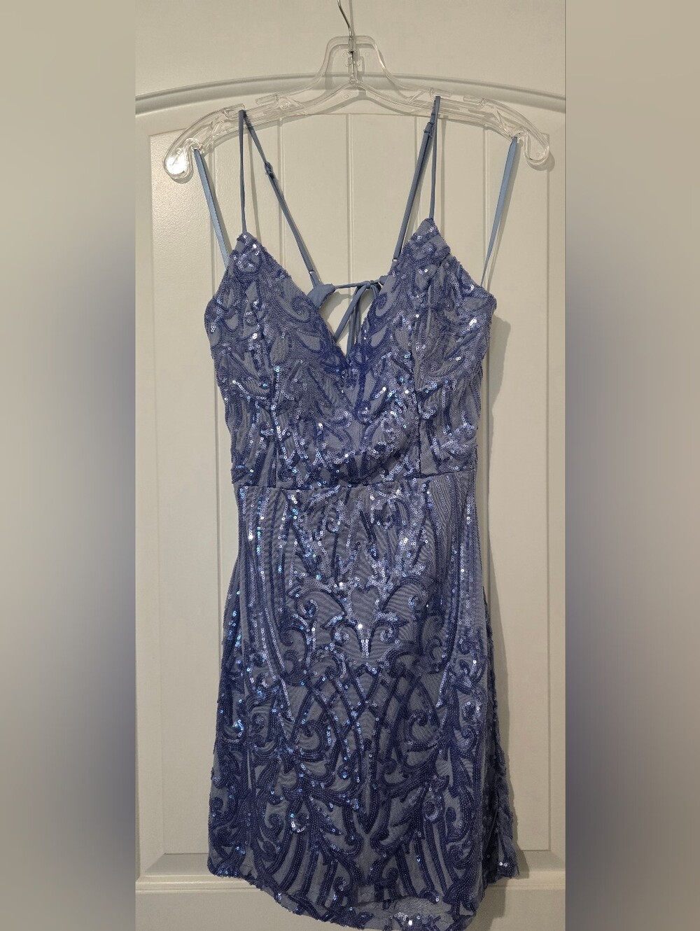 Windsor Lavender Blue Sequin Mini Dress